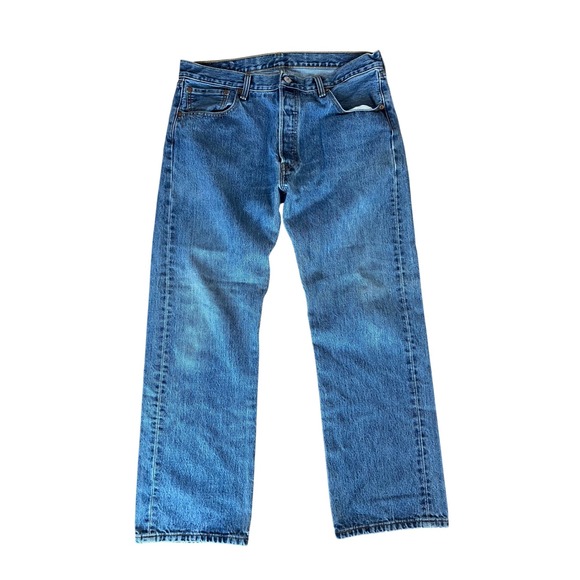Levi's Denim - Levi's 501 Jeans Button Fly Light Wash Denim Classic Fit W36 L29